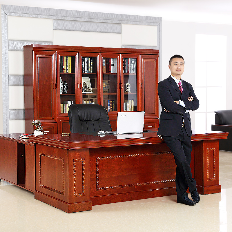 定海神针1.8油漆老板桌大班台实木贴皮